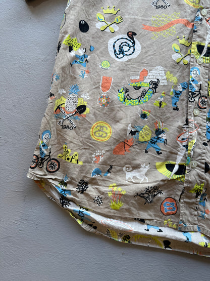 Stussy All Logo Button Down Polo