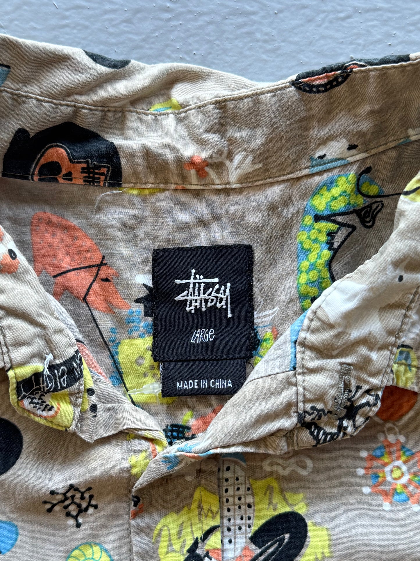 Stussy All Logo Button Down Polo