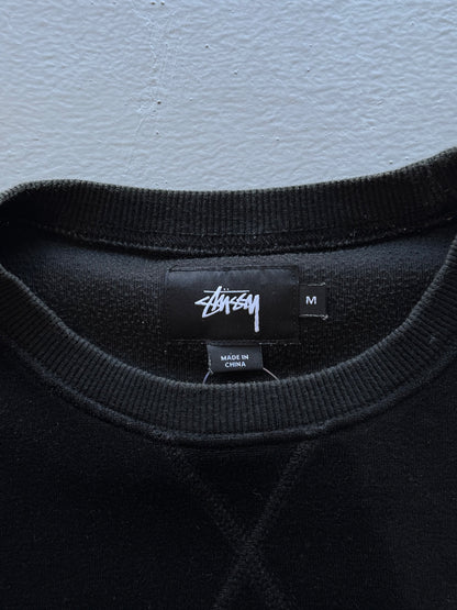 Stussy Chest Logo Velvet Crewneck