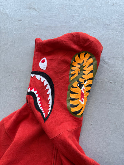 Bape shark Red Camouflage Full Zip Hoodie