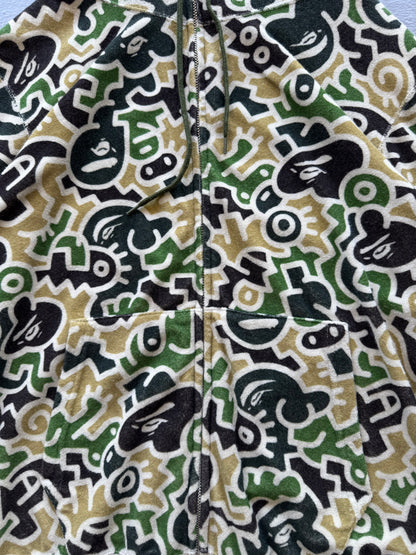 OG Bape x Keith Harring Camouflage Full Zip Hoodie