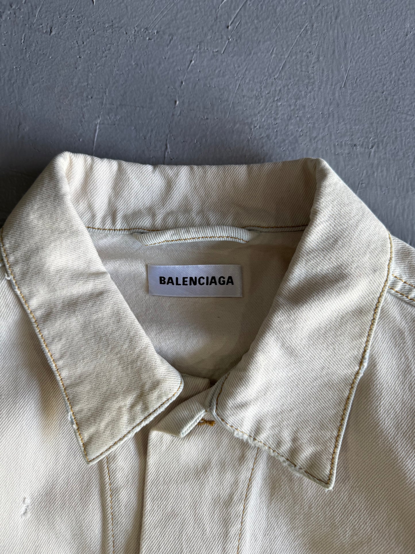 Balenciaga Distressed Denim Jacket