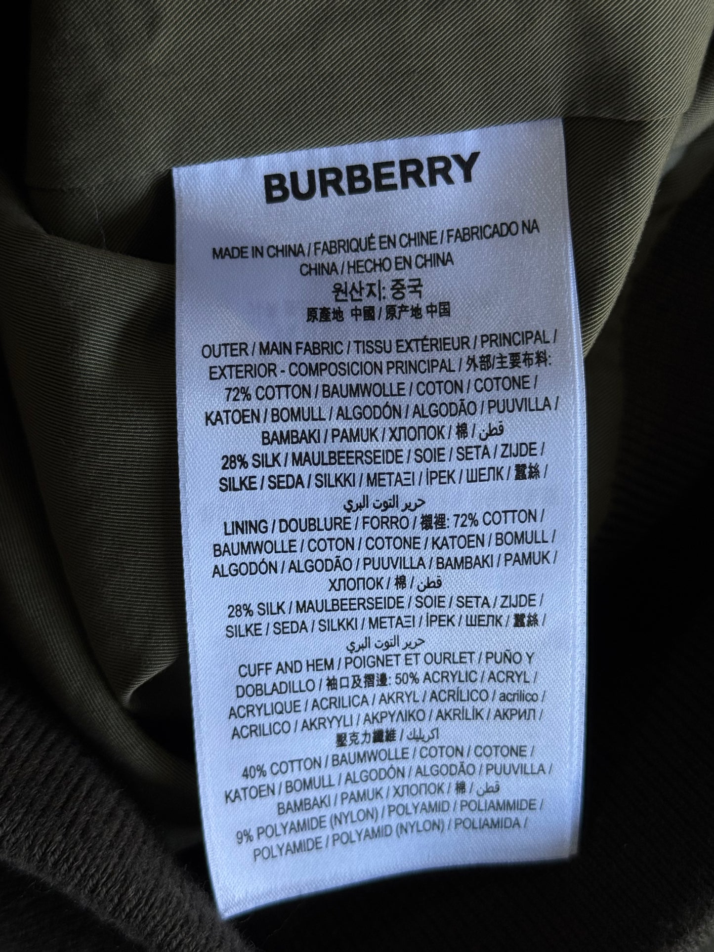 Burberry England Flight Bomber Jacket