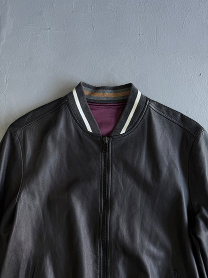 Brunello Cucinelli Reversible Leather Nylon Jacket