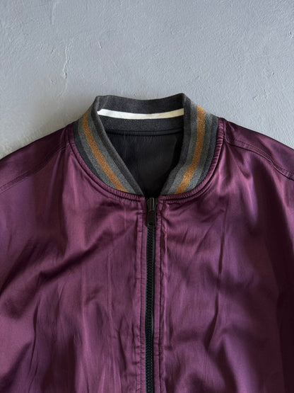 Brunello Cucinelli Reversible Leather Nylon Jacket