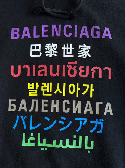 Balenciaga Languages Logo Hoodie