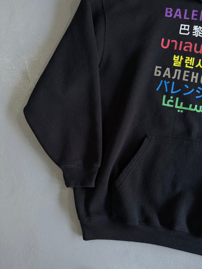 Balenciaga Languages Logo Hoodie