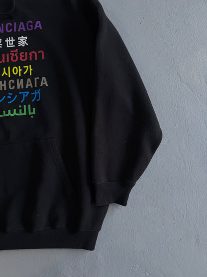 Balenciaga Languages Logo Hoodie