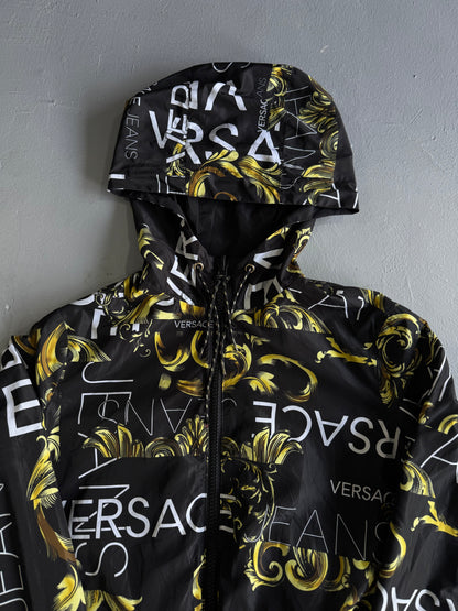 Versace Womens Reversible Hooded Windbreaker