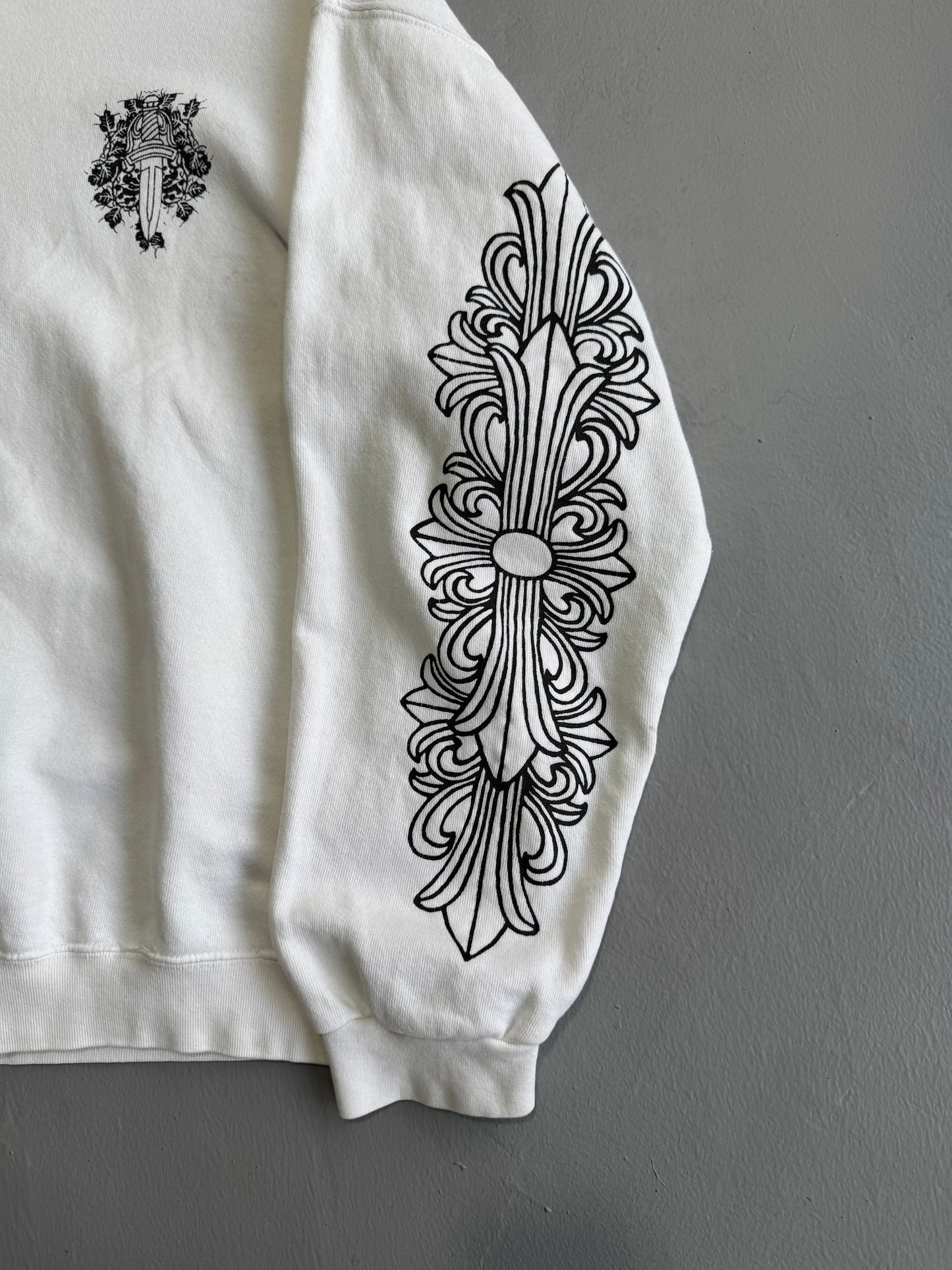 Vintage Chrome Hearts Vine Dagger Floral Crewneck