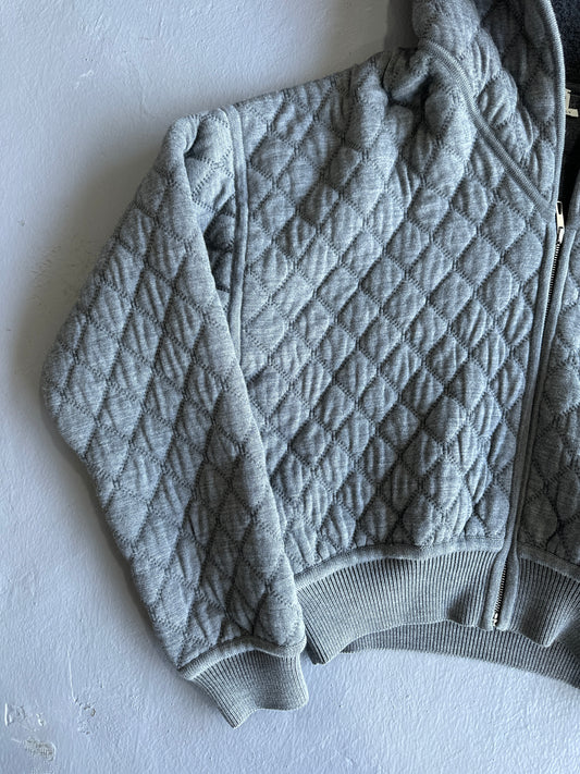 Hermes Quilted Crop Zip Hoodie