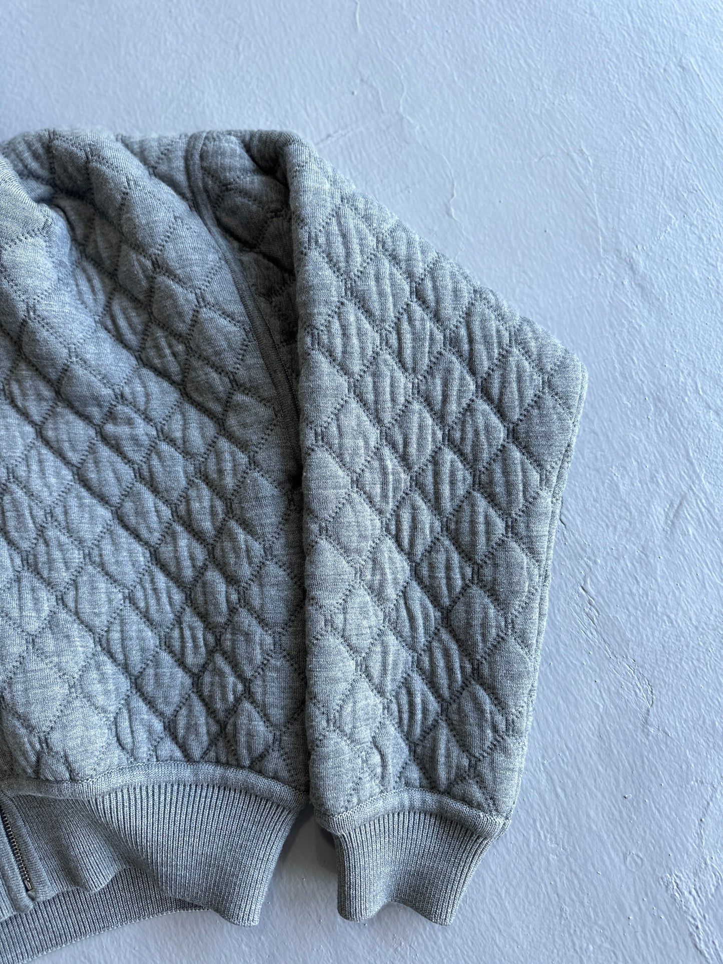 Hermes Quilted Crop Zip Hoodie