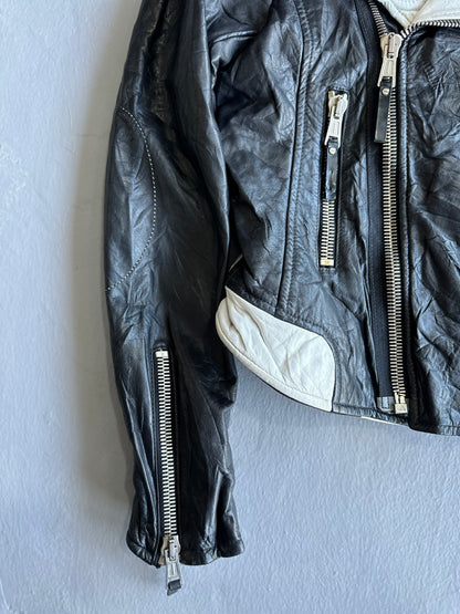 Balenciaga Womens Biker Leather Jacket