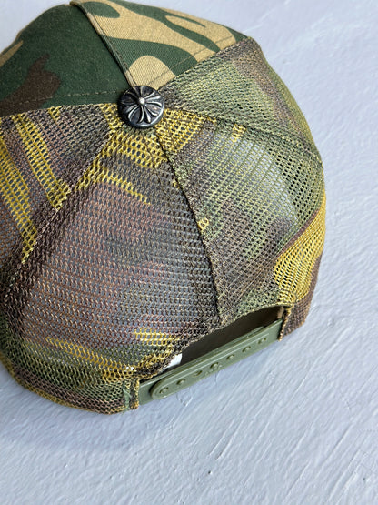 Vintage Chrome Hearts 'FUCK' Camouflage Trucker Hat
