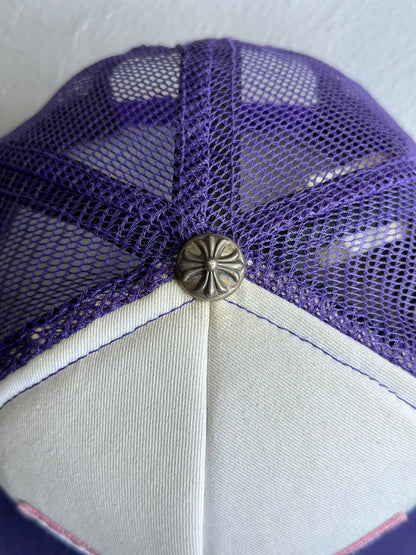 Chrome Hearts Pink on Purple 'FUCK' Trucker Hat