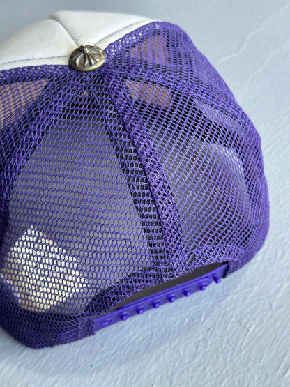 Chrome Hearts Pink on Purple 'FUCK' Trucker Hat