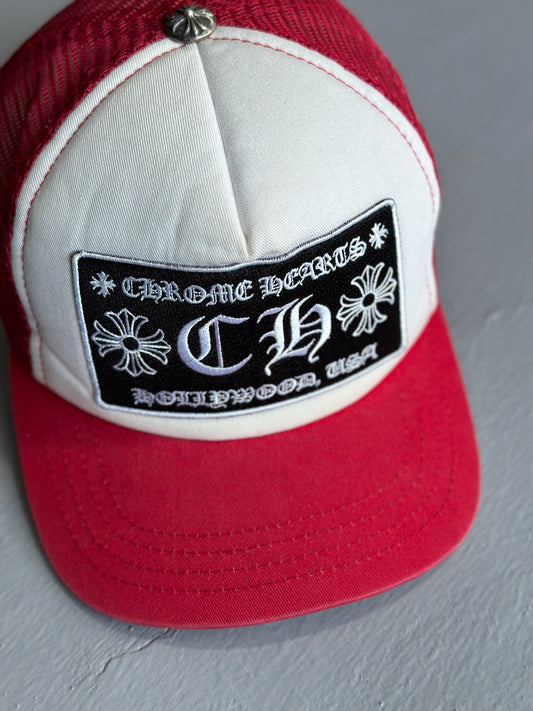 Chrome Hearts Hollywood Red Trucker Hat