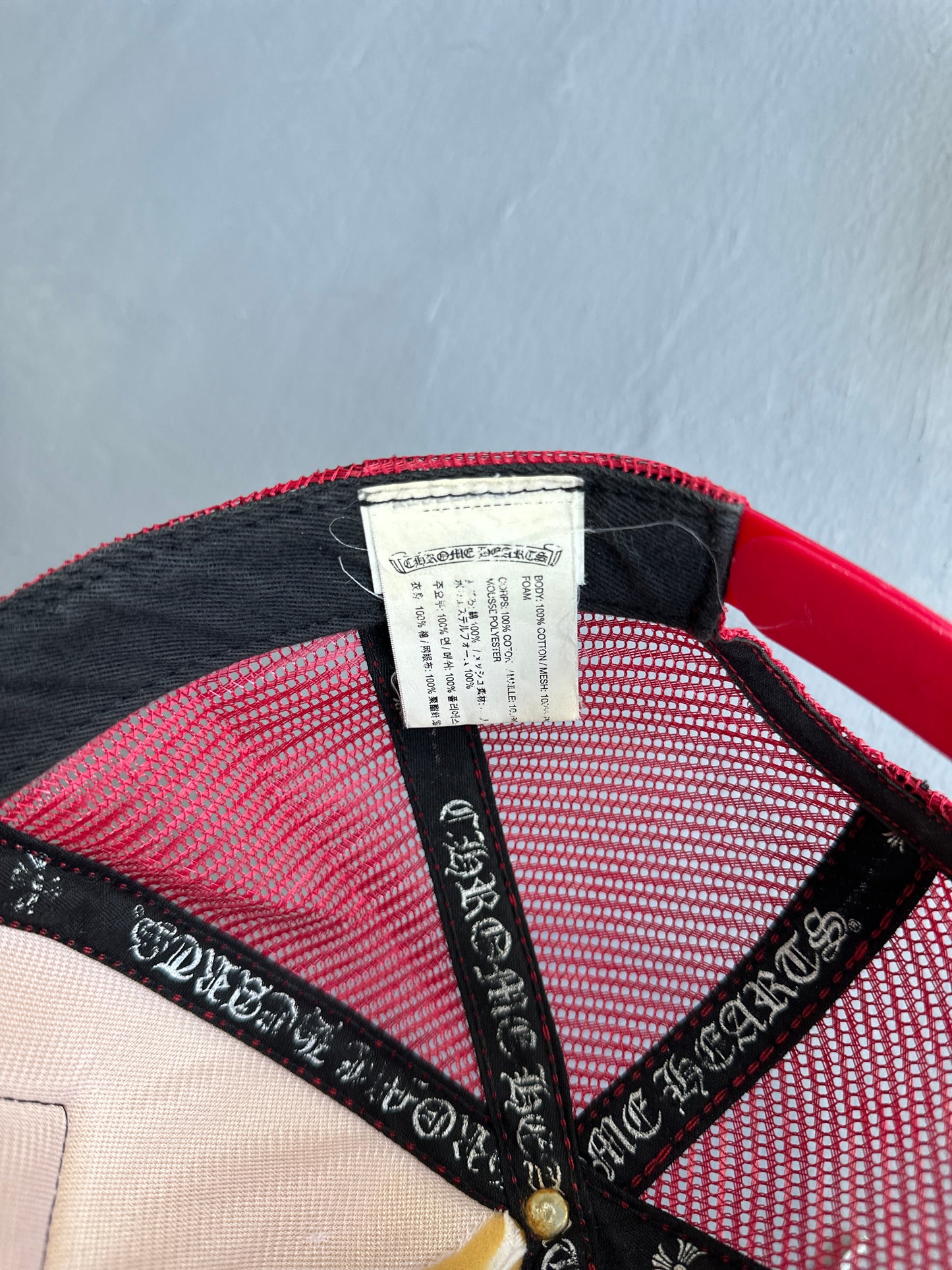 Chrome Hearts Hollywood Red Trucker Hat