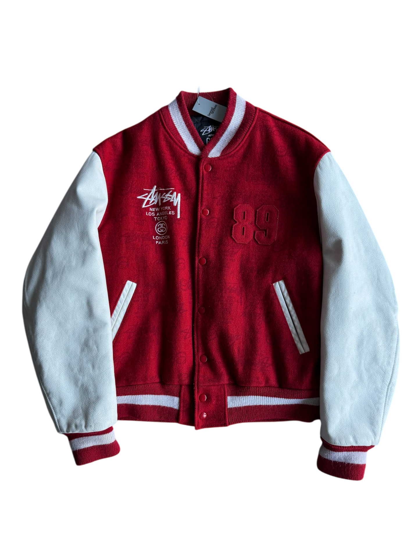 Vintage Stussy World Tour Varsity Jacket