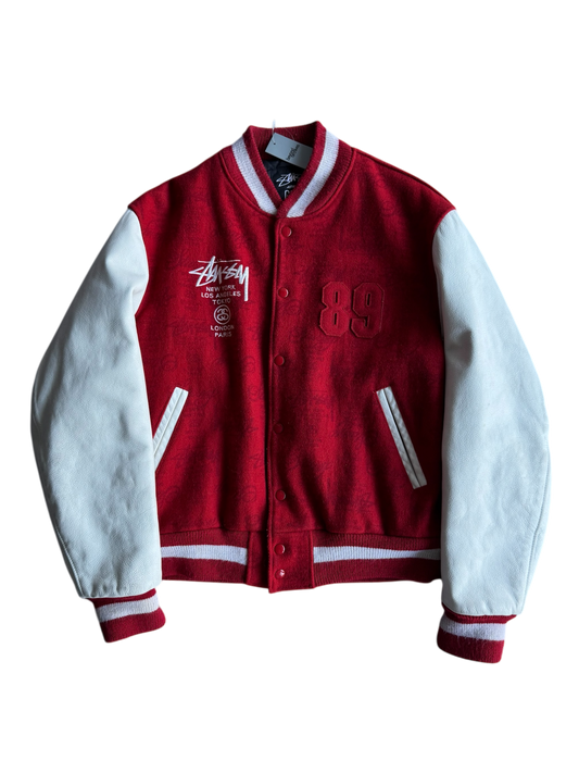 Vintage Stussy World Tour Varsity Jacket