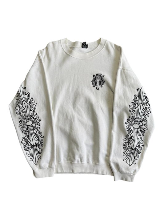 Vintage Chrome Hearts Vine Dagger Floral Crewneck
