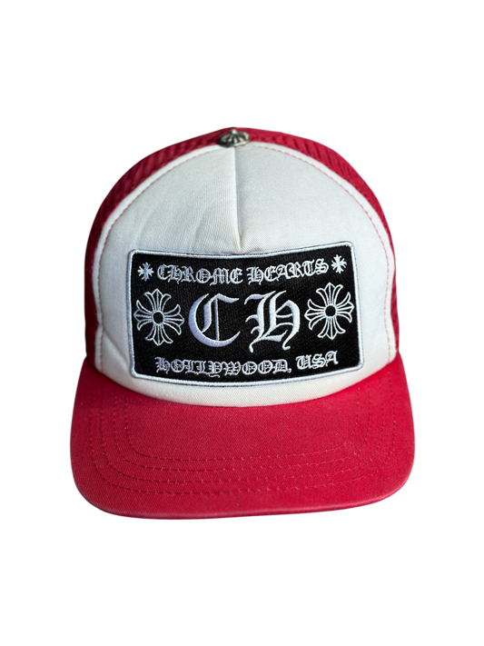 Chrome Hearts Hollywood Red Trucker Hat