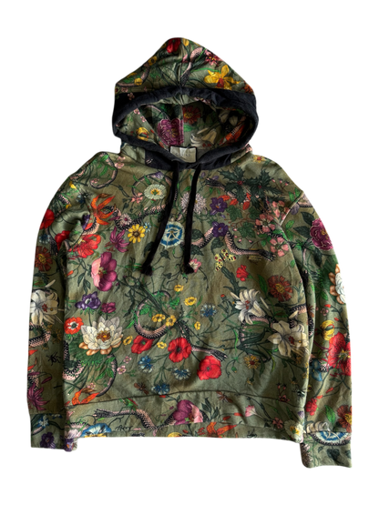 Gucci All-Over-Print Floral Hoodie