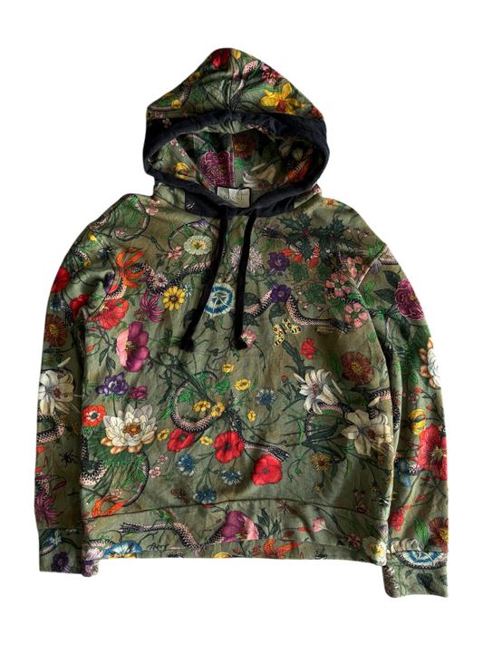 Gucci All-Over-Print Floral Hoodie