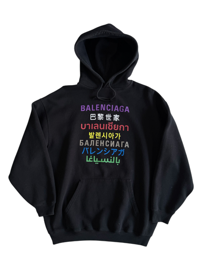 Balenciaga Languages Logo Hoodie
