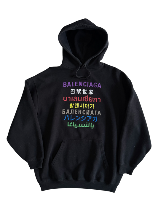 Balenciaga Languages Logo Hoodie