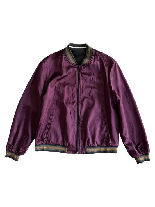 Brunello Cucinelli Reversible Leather Nylon Jacket