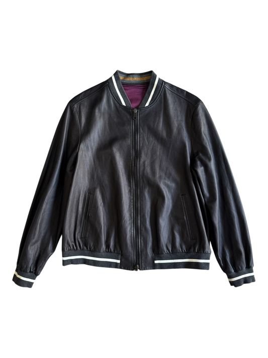 Brunello Cucinelli Reversible Leather Nylon Jacket