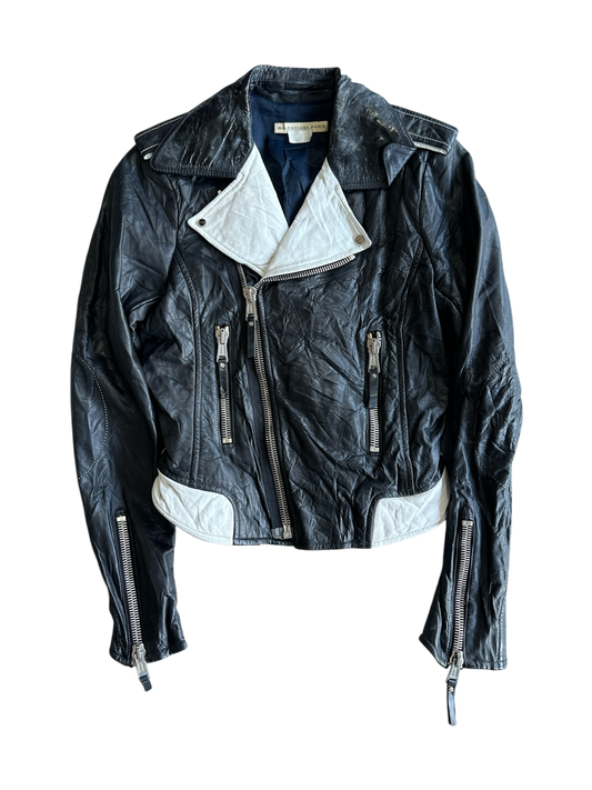 Balenciaga Womens Biker Leather Jacket