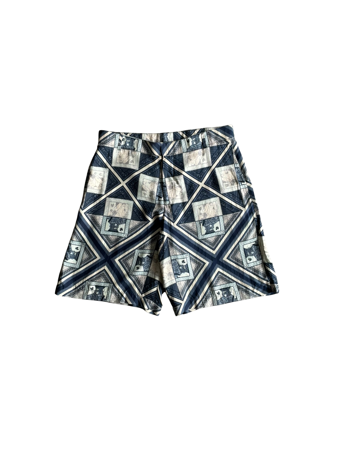 Dior X Kenny Scharf Playing Card Silk Shorts