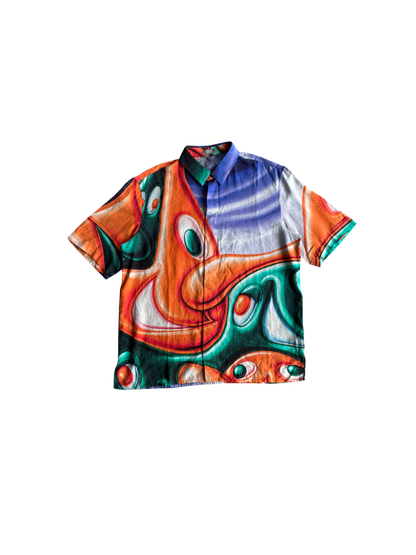Dior X Kenny Scharf Oblique Silk Shirt